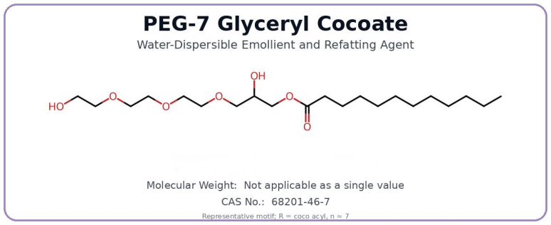 PEG-7 Glyceryl Cocoate structure