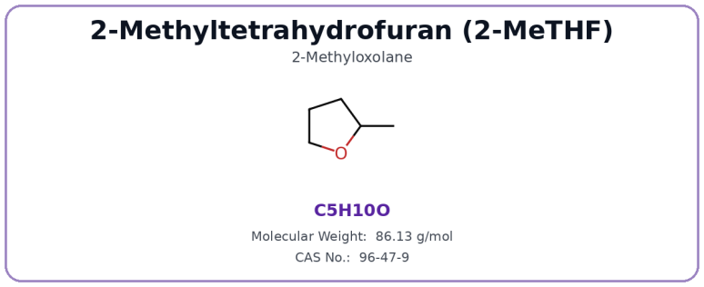 2-Methyltetrahydrofuran (2-MeTHF) structure